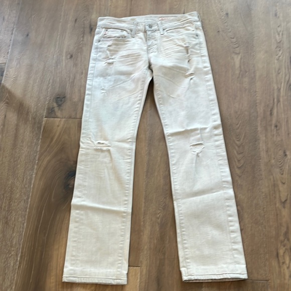 AG Jeans Tomboy boyfriend fit light grey size 27 jeans - Picture 1 of 5